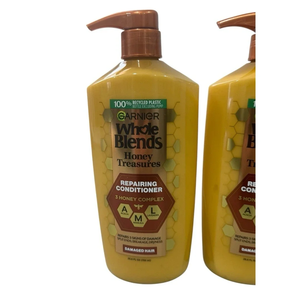 4 Garnier Whole Blends Honey Treasures Repairing Conditioners For Damaged Hair